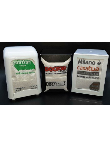 Espositori per tovaglioli da bar 17x17 personalizzabili, in pronta consegna