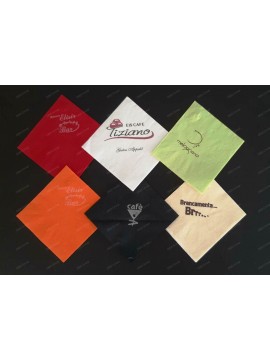Tovaglioli 33x33 a 2 veli personalizzati con logo per ristoranti e hotel