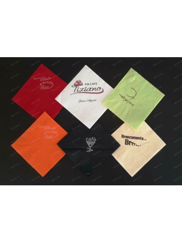 Tovaglioli 33x33 a 2 veli personalizzati con logo per ristoranti e hotel