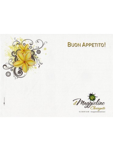 Tovagliette biodegradabili personalizzate 33x40 cm per locali Ho.Re.Ca, hotel, ristoranti e pizzerie