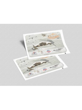 Tovaglietta personalizzata in carta kraft bianca 80 g, 30x40 cm – stampa flexografica 1 colore, certificata per alimenti