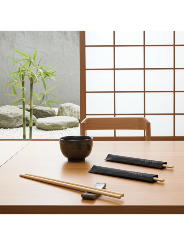 Busta Porta Bacchette Sushi Su Tavolo Ristorante Giapponese